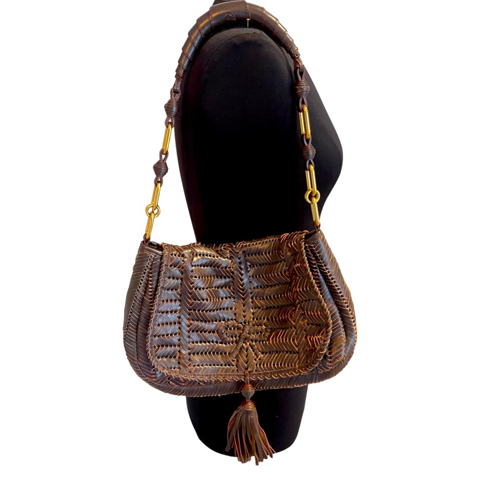 Anya Hindmarch - brown woven leather bag. Like new.